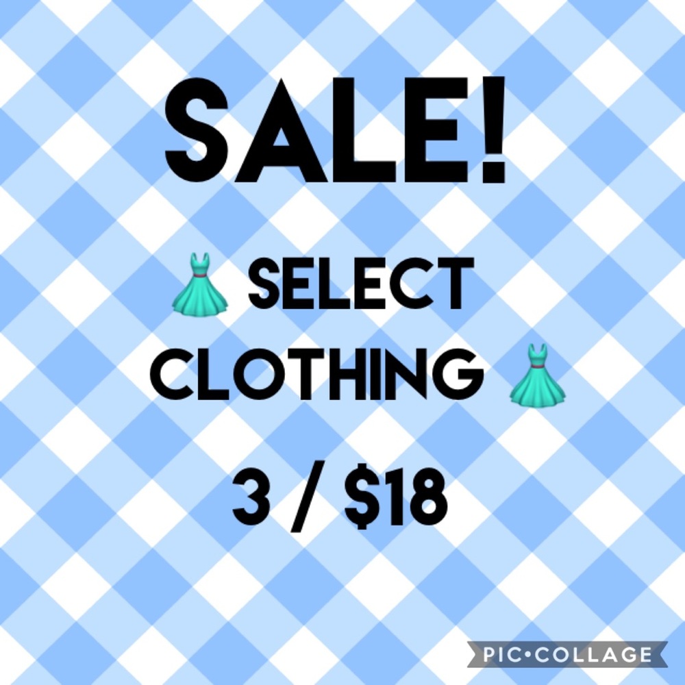 👗 Clothing 3 for $18!! Mix & match!